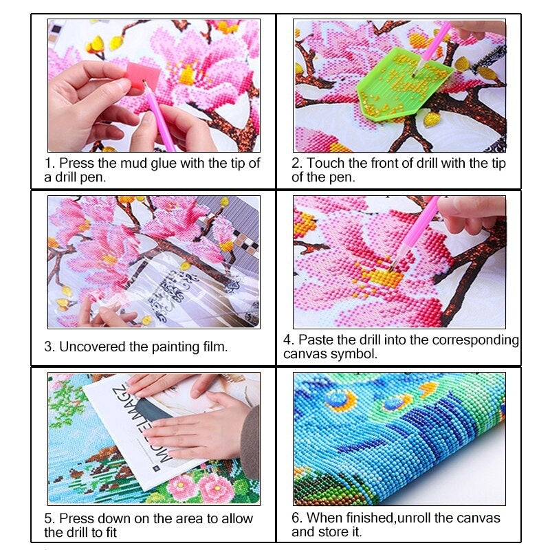 Piano Diamond Painting Picture Cross Stitch 5D DIY Full Drill Music Wall Art Decor Kit