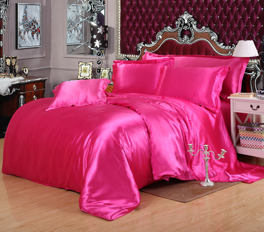White Black Luxury Bedding Set PLA Cool Fiber Summer Duvet Cover Set King Double Size Bed Sheets