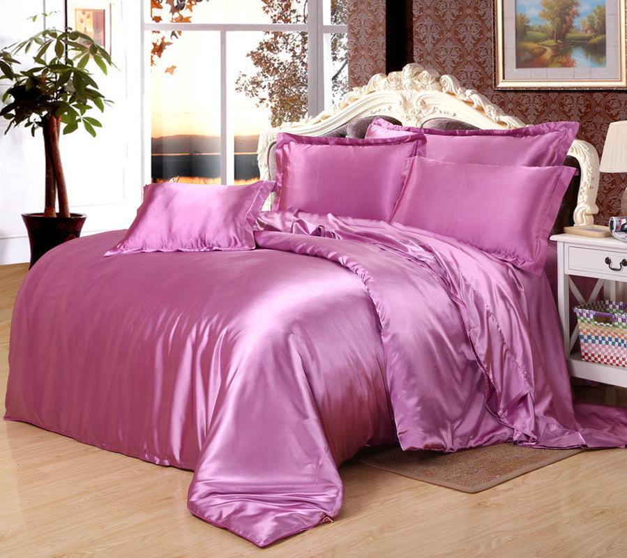 White Black Luxury Bedding Set PLA Cool Fiber Summer Duvet Cover Set King Double Size Bed Sheets