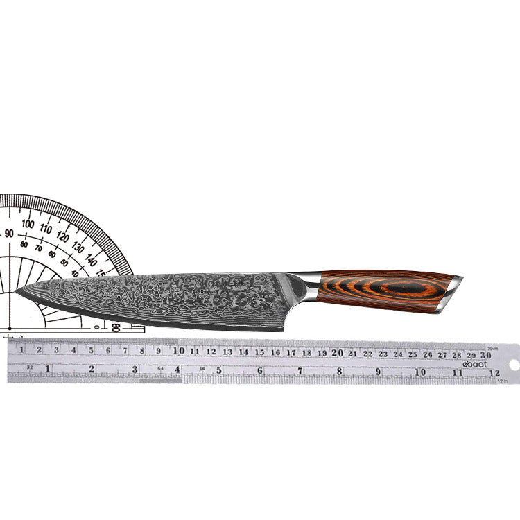 Damascus 8 Inch Chef Knife Sushi Knife Handmade Kitchen Knife for Precision Cutting and Professional Cooking