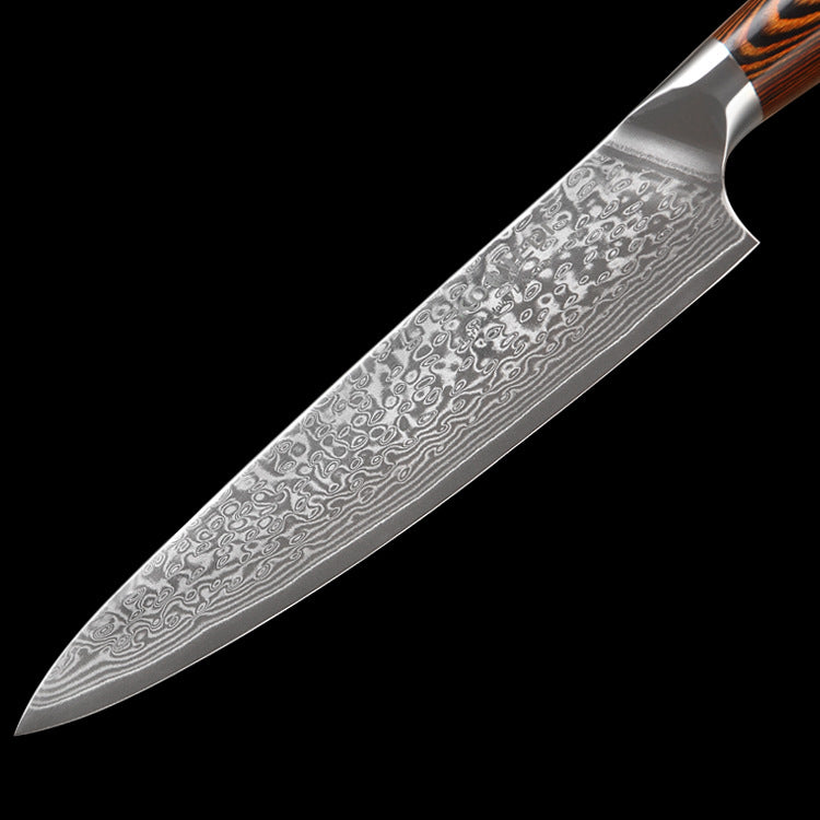 Damascus 8 Inch Chef Knife Sushi Knife Handmade Kitchen Knife for Precision Cutting and Professional Cooking