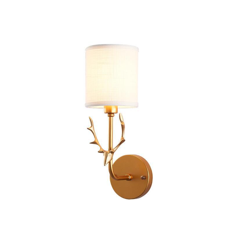 Wrought Iron Antlers Wall Lamp Modern Bedroom Bedside Aisle Living Room Hotel Wall Sconce Light