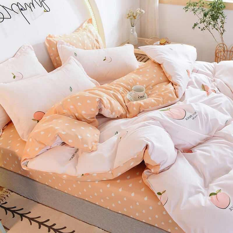 Four Piece Cotton Quilt Core Bedding Set for Spring and Autumn Warm Soft Home Comfort Set