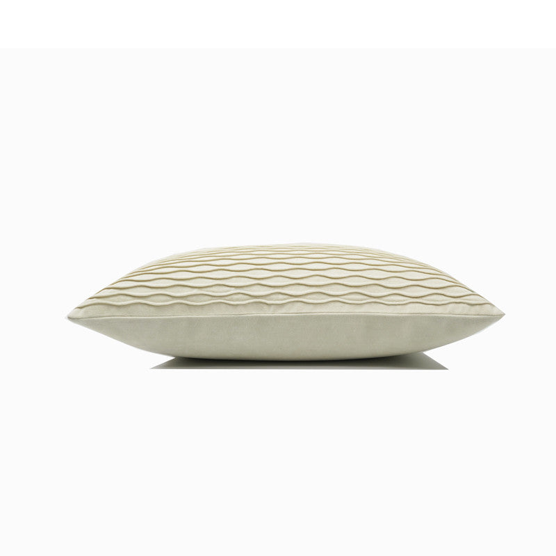 Beige Wave Pattern Pillow Nordic Modern Minimalist Waist Cushion for Sofa Home Office Decor