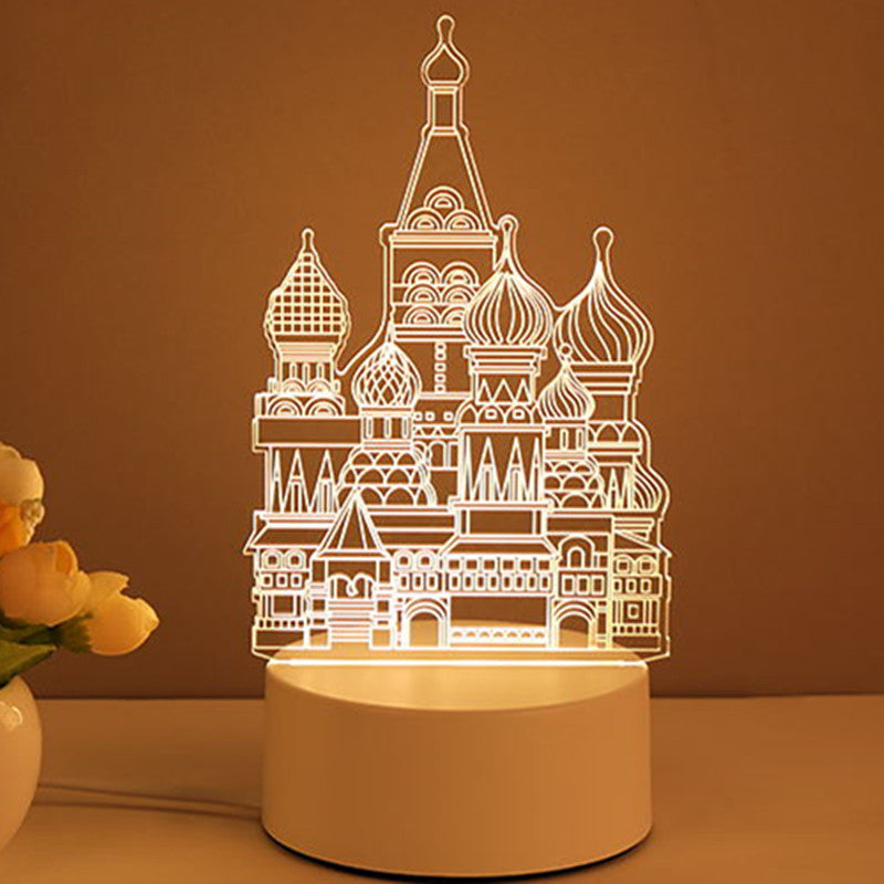 3D Acrylic LED Neon Sign Lamp USB Night Light Christmas Home Room Decoration Valentine Gift Table Lamp