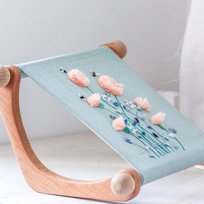 Large Solid Wood Embroidery Frame – Desktop Cross Stitch Hoop Stand for DIY Craft