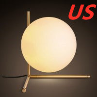Simple Glass Ball Table Lamp Modern Minimalist Bedside Night Light Home Decor Lighting