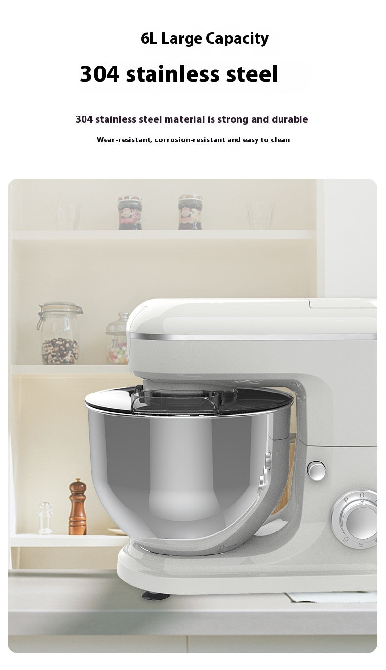 3-in-1 Stand Mixer – 6L Large Capacity Kitchen Cooking Machine for Baking & Mixing