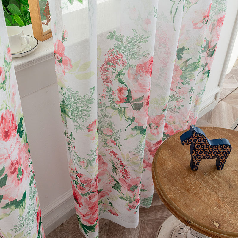 Mesh Bedroom Curtains Light Transmission Decorative Sheer Window Drapes for Home Decor