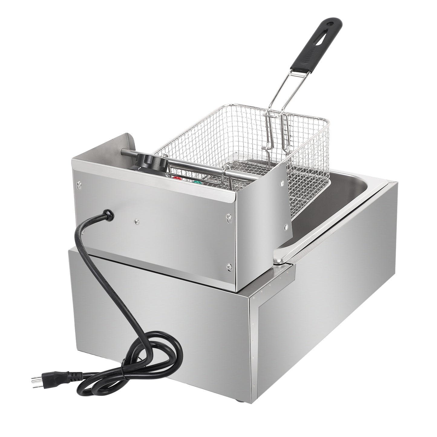 Electric Deep Fryer – Stainless Steel Single Tank Commercial Kitchen Frying Machine