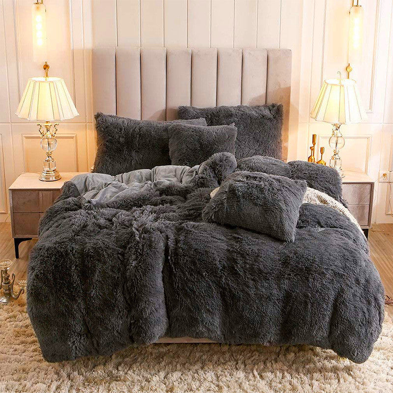 Plush Winter Bedding Set – Soft Quilt Cover 3-Piece & 4-Piece Warm Comfort Set