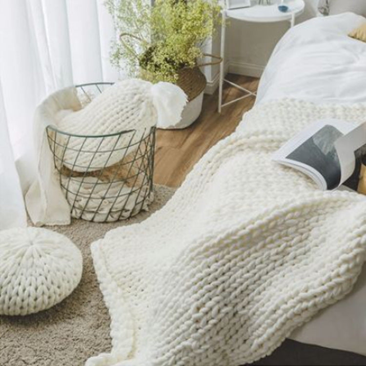 Sofa Lunch Break Knitted Office Nap Blanket Soft Warm Throw Blanket for Office Couch Rest Use