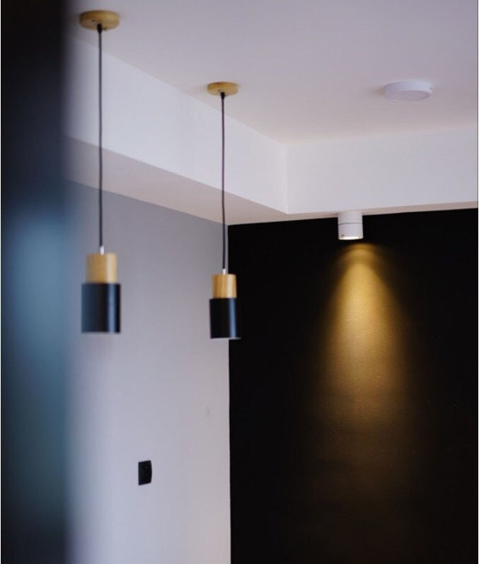 Wood Pendant Lights Island Bar Hanging Lamp Modern Rustic Ceiling Light for Kitchen Dining Decor