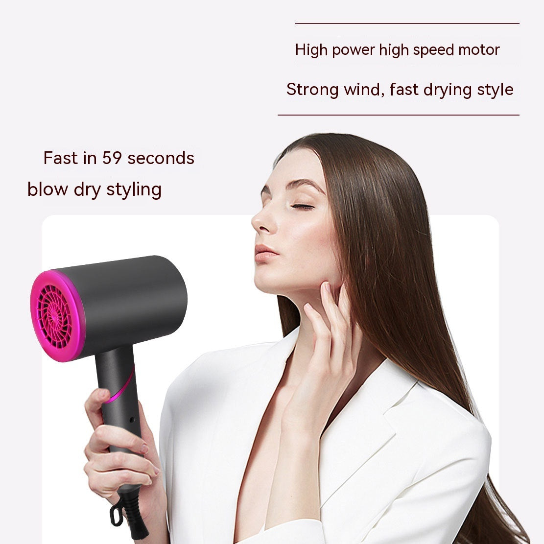 Folding Anion Hair Dryer High Power Constant Temperature Fast Drying Professional Hair Blow Dryer