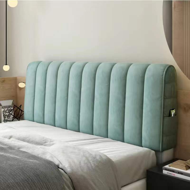 Thickened Universal Soft Bed Back Cover Dustproof Full Coverage Curved Headboard Protector