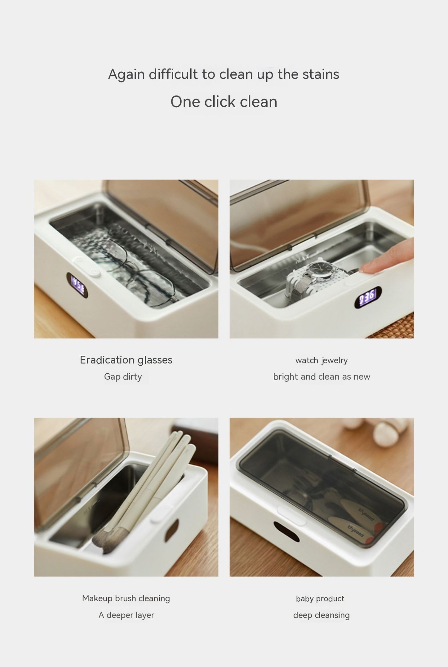 Ultrasonic Contact Lens Cleaning Machine Portable Electric Lens Cleaner Disinfection Storage Device