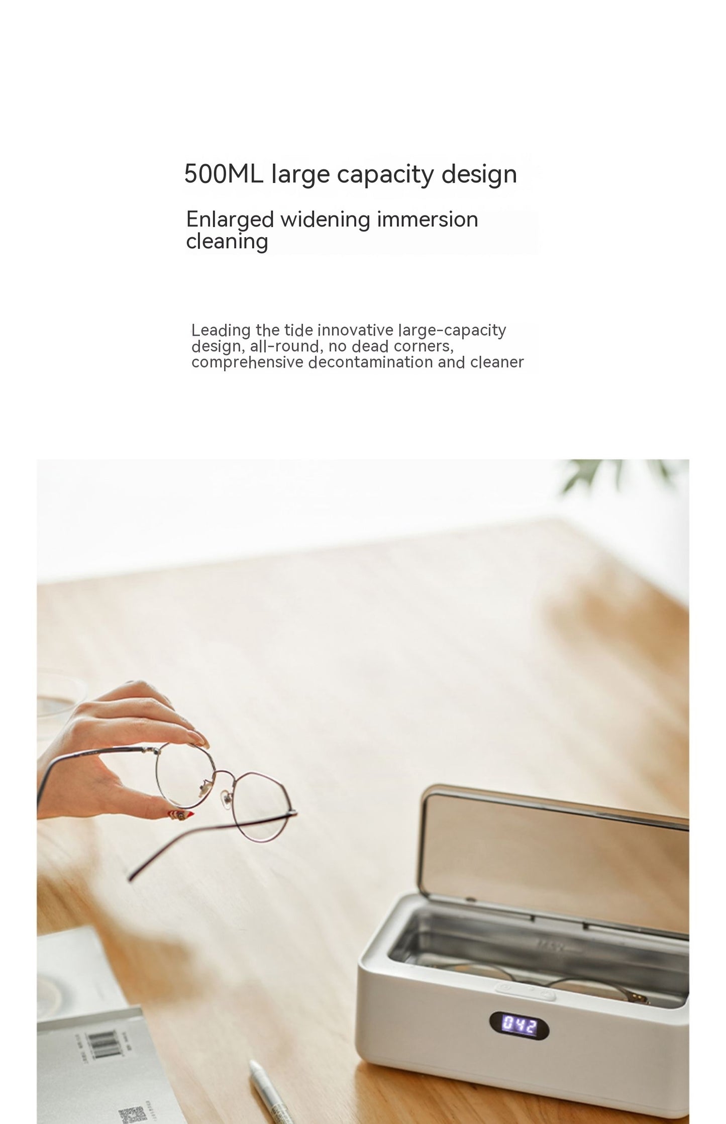 Ultrasonic Contact Lens Cleaning Machine Portable Electric Lens Cleaner Disinfection Storage Device