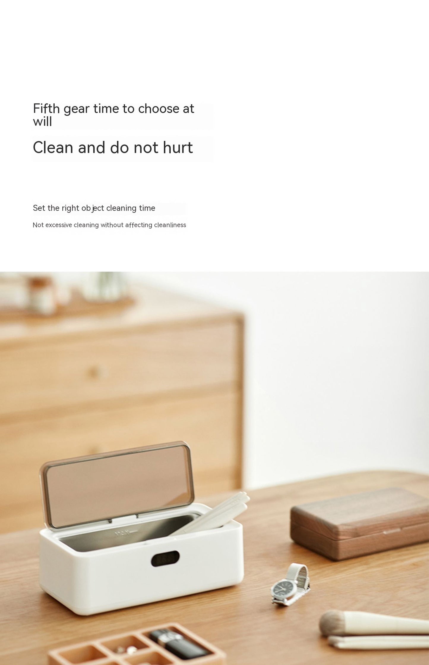 Ultrasonic Contact Lens Cleaning Machine Portable Electric Lens Cleaner Disinfection Storage Device