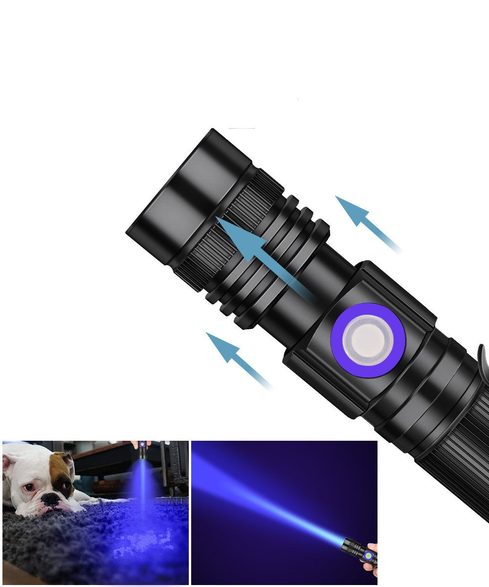 Jade Identification UV 365nm Violet Flashlight Portable Ultraviolet Lamp for Gemstone and Mineral Testing