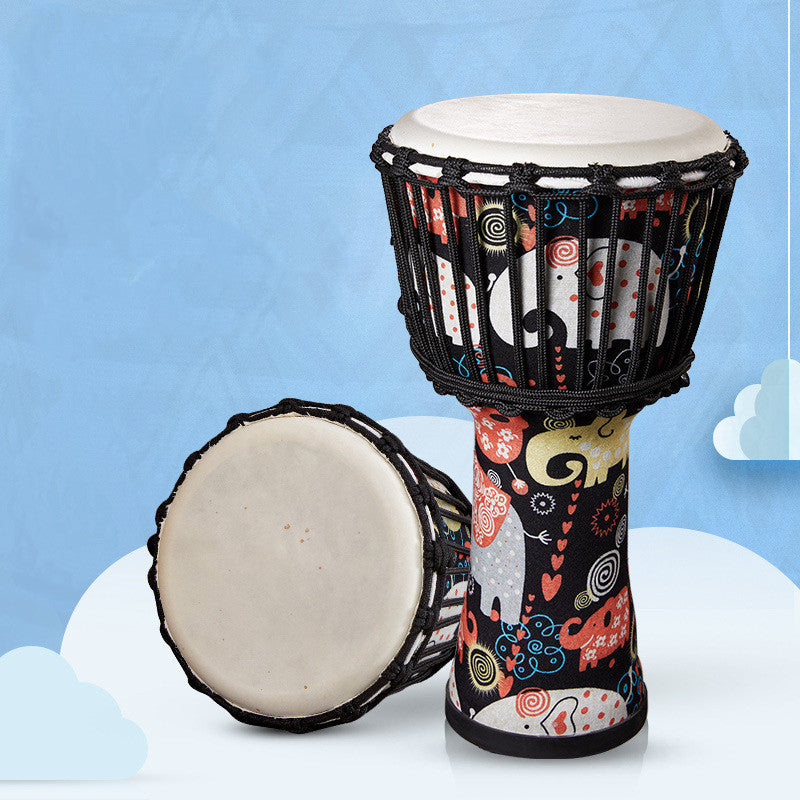 Handmade Sheepskin African Drum – Qiangu Beginner Djembe for Kids & Professionals