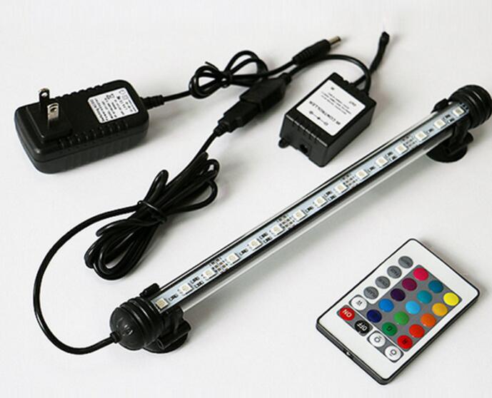 Aquarium Waterproof LED Light Rainbow Color Changing Small Water Plant Grass Lamp Submersible Tank Lighting