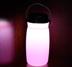 Portable Solar Silicone Lantern Bottle Light USB Rechargeable LED Camping Hiking Waterproof Night Lamp