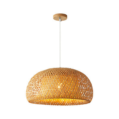 Bamboo Woven Japanese Chandelier – Simple Pastoral Creative Ceiling Light