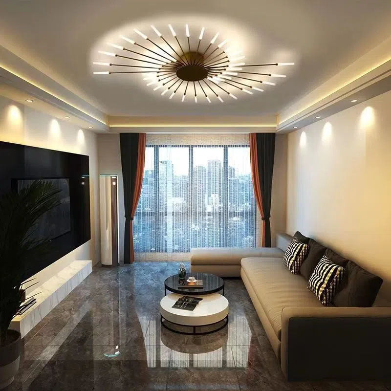 Iron Decorative Ceiling Light Modern Ceiling Lamp Living Room Bedroom Home Lighting Fixture