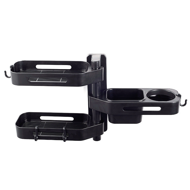 Rotating Wall Mounted Storage Box Punch Free Plastic Organizer for Kitchen Bathroom Toilet Debris Storage and Finishing Box