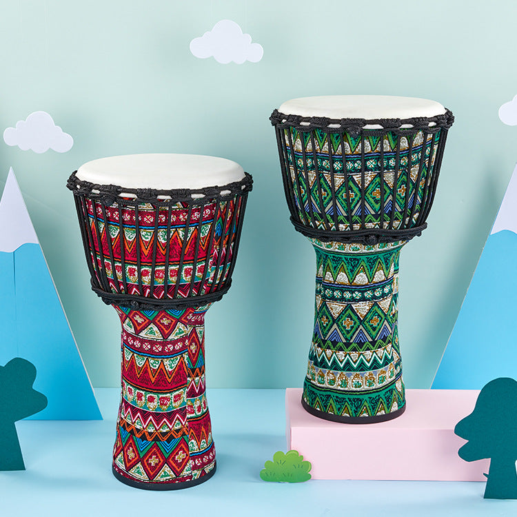 Handmade Sheepskin African Drum – Qiangu Beginner Djembe for Kids & Professionals