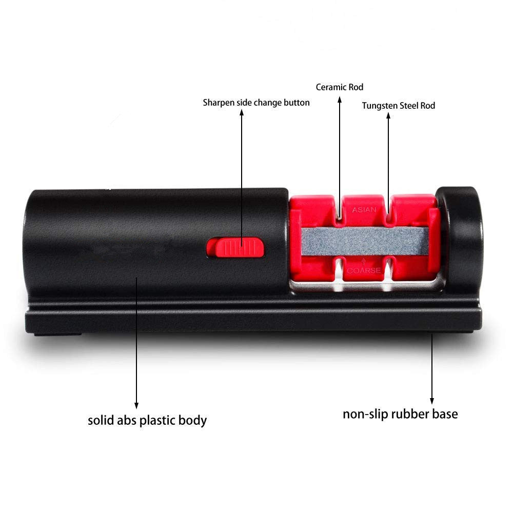 Manual Kitchen Knife Sharpener – Easy Grip Blade Sharpening Tool for Home Use