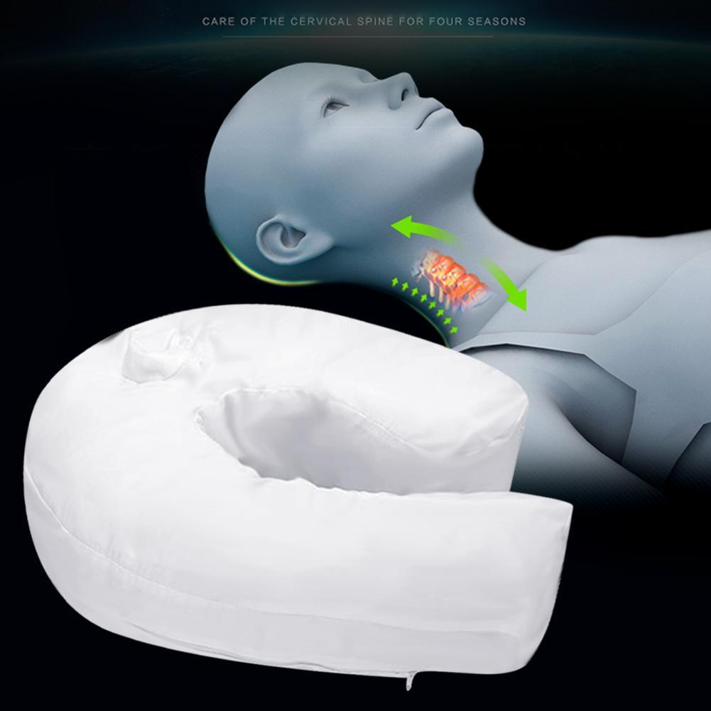Cotton Side Sleeper Pillow Neck and Back Support Pillow for Spine Protection and Health Care Comfort
