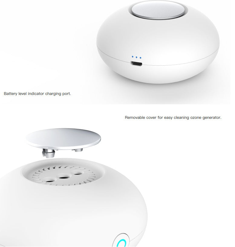 Mini Ozone Generator Air Purifier Deodorizer Odor Removal Sterilizer for Home and Car