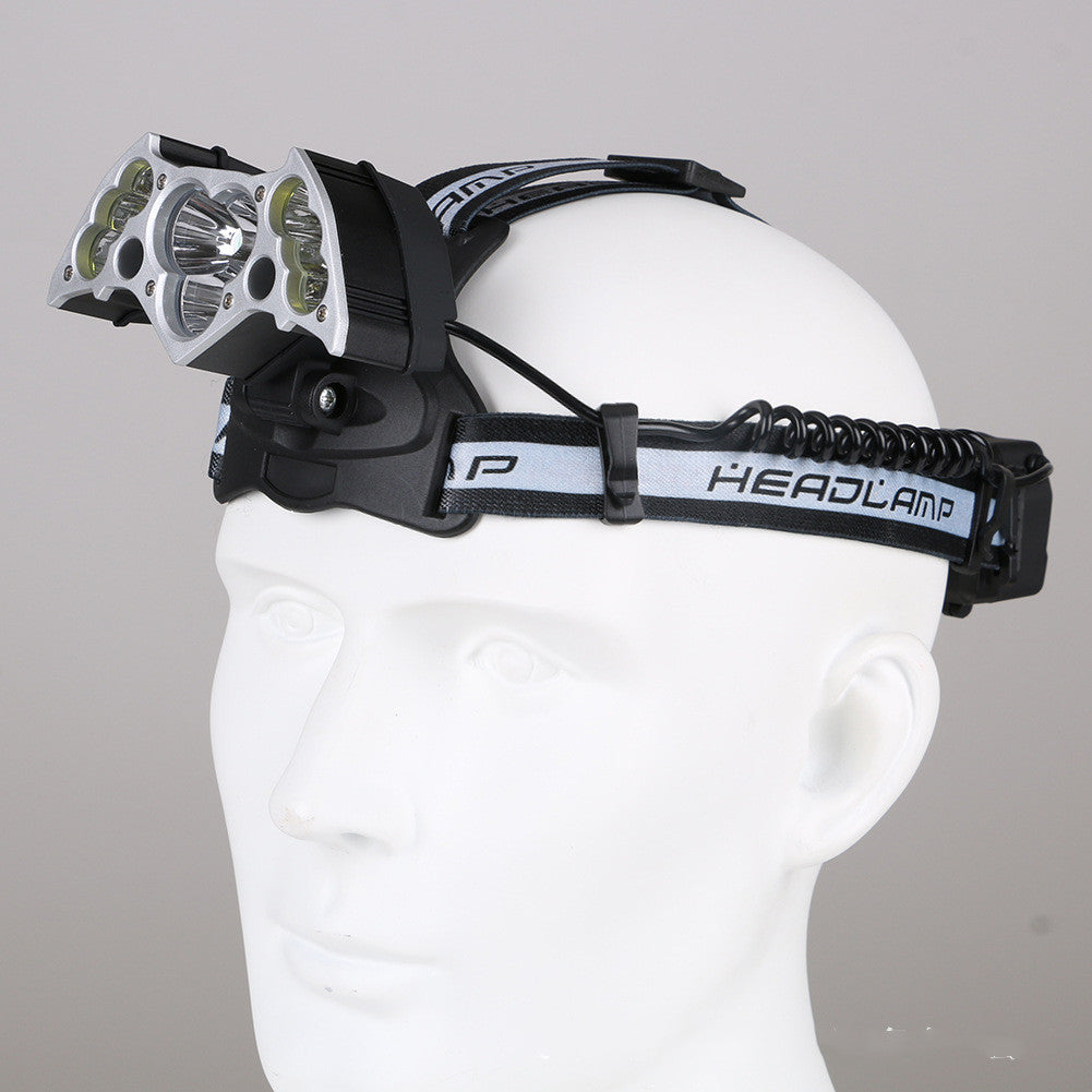 Rechargeable COB Headlight Strong Outdoor Aluminum Alloy Camping Searchlight High Power LED Flashlight