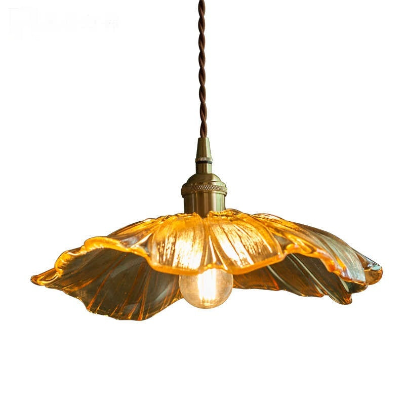 Creative Lotus Leaf Crystal Glass Bedside Lamp Modern Table Light for Bedroom Aisle Home Decor