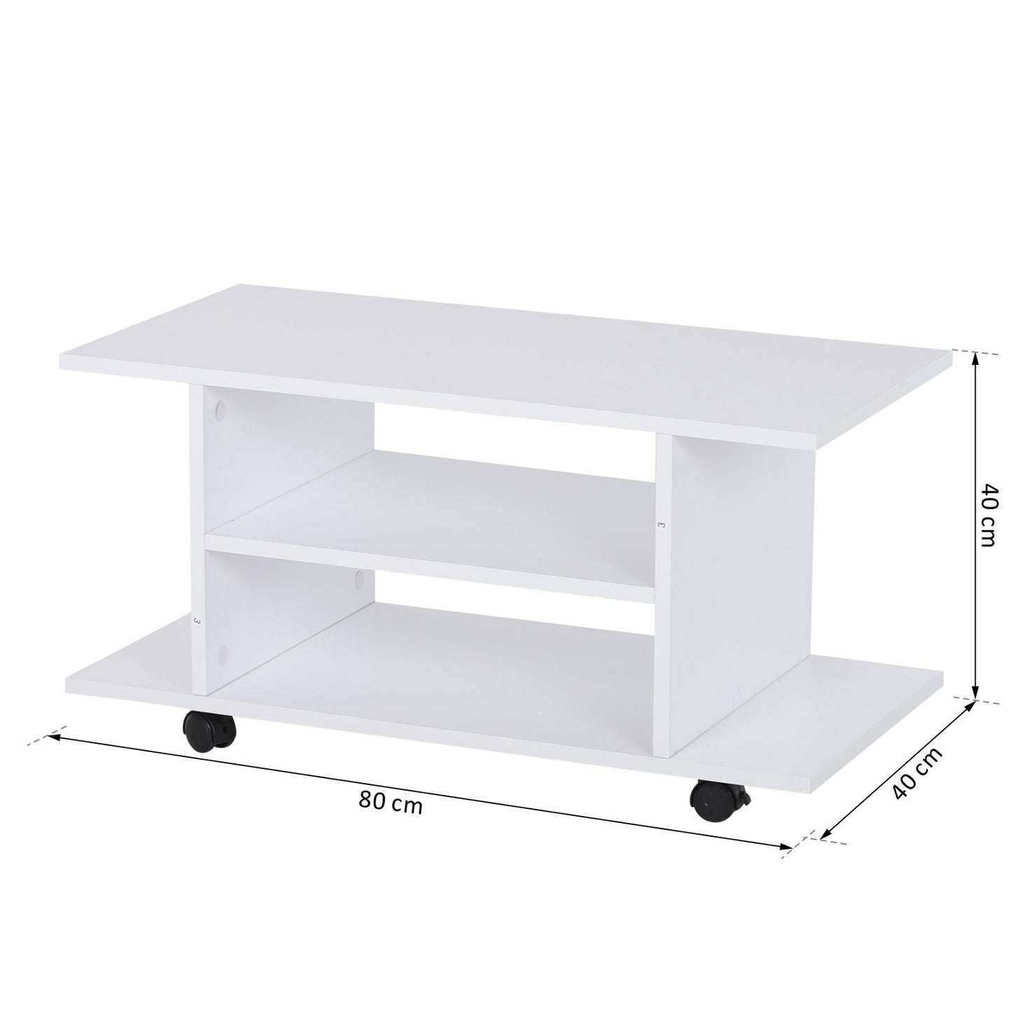 Modern White TV Cabinet Stand Storage Shelves Mobile Bedroom Furniture Bookshelf Bookcase Media Console
