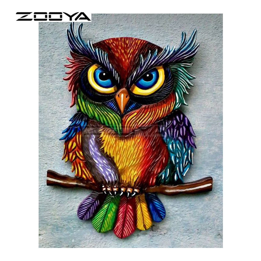 Colorful Cute Owl Diamond Painting 5D DIY Cross Stitch Embroidery Rhinestone Wall Art Decor Kit