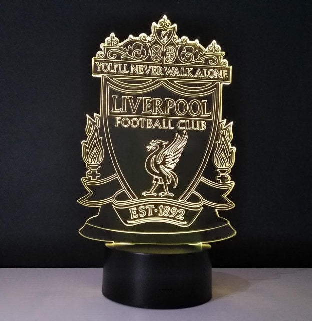 3D Liverpool FC LED Lamp Football Club Night Light for Bedroom Sports Decor