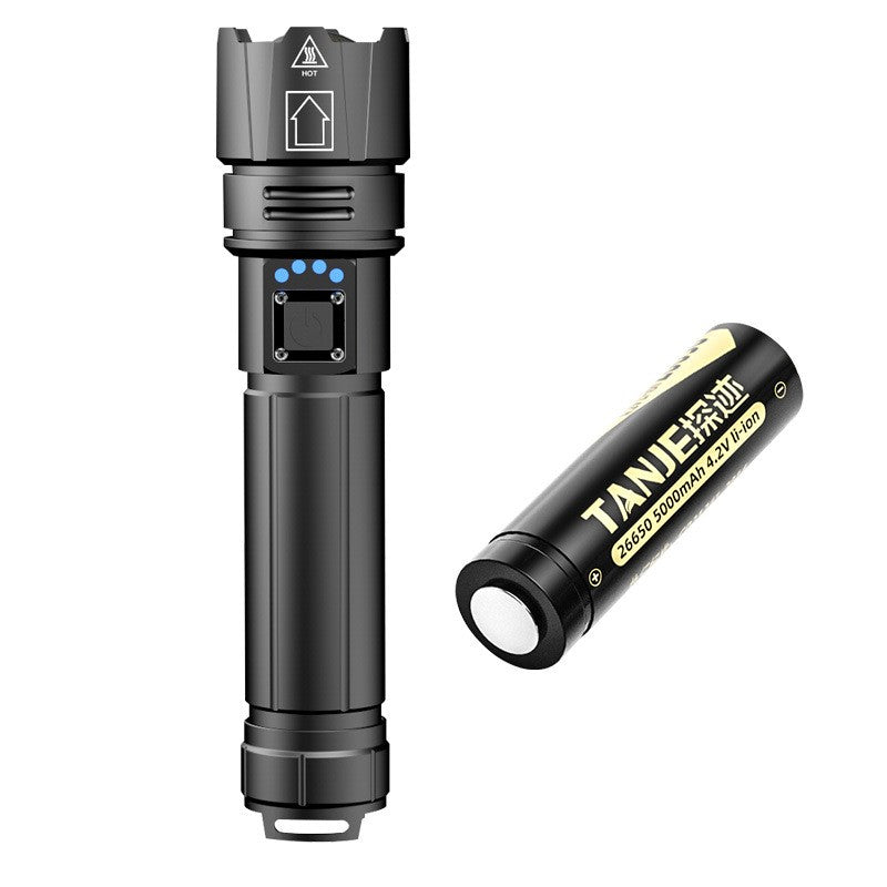 30W White Laser Flashlight – Telescopic Focusing High Power LED Torch