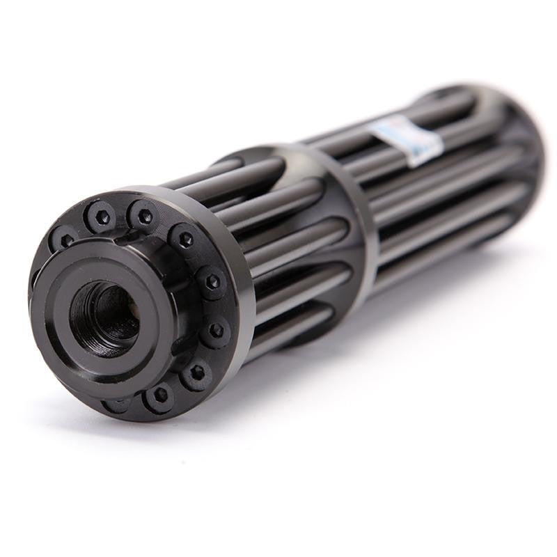 Black Extended Outdoor Tactical Laser Flashlight with Indicator High Power Self Defense Torch