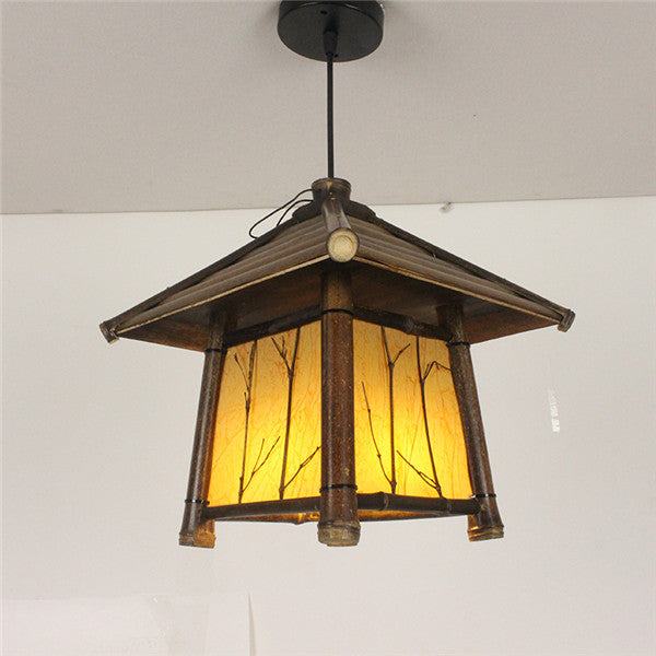 Retro Chinese Bamboo Chandelier – Tea Room Southeast Asia Style Lamp