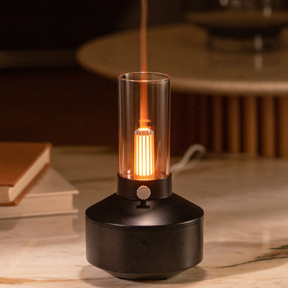 Retro 150ml Ultrasonic Humidifier Essential Oil Aroma Diffuser with Night Light for Home & Office