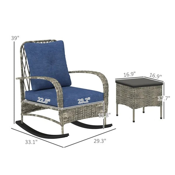 Rattan Chaise Lounge Chair Wicker Patio Furniture Set Outdoor Sun Lounger Garden Relaxing Seating