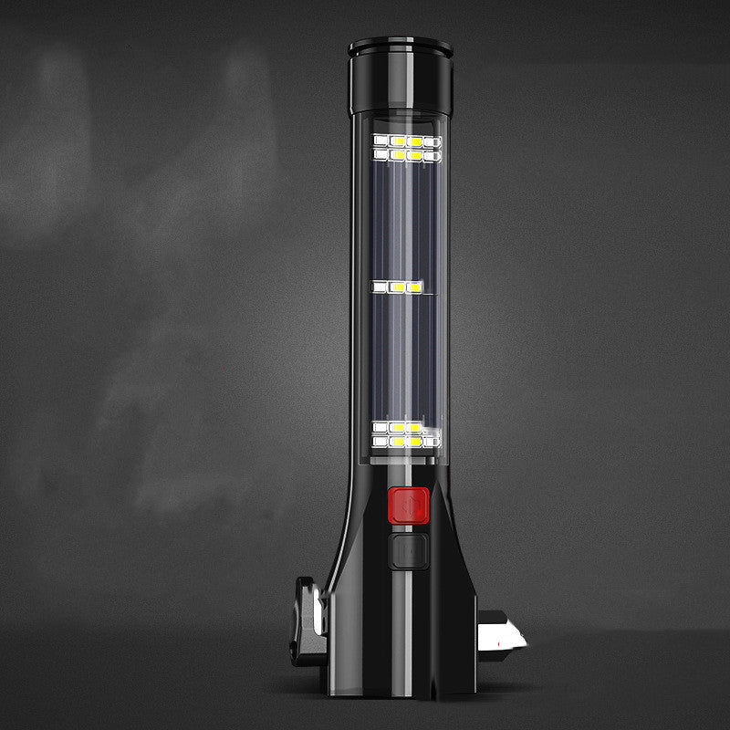 Multifunctional Strong Light Flashlight with Car Safety Cone LED Emergency Warning Light for Roadside and Outdoor Use