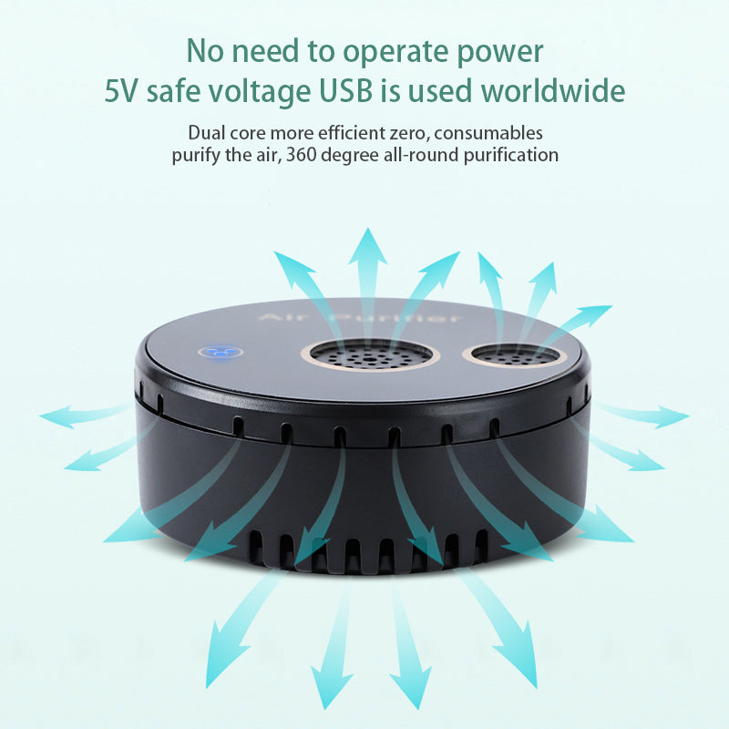 Portable Solar Electric Air Purifier Sterilization Deodorization Formaldehyde Removal Home & Outdoor Use