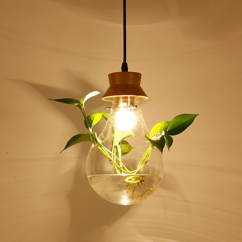 Glass Water Plant Aquarium Chandelier – Bar & Dining Room Lighting