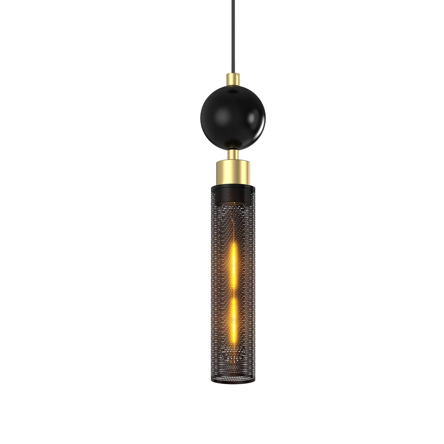 Modern Black Wrought Iron Pendant Light – Adjustable Hanging Chandelier for Kitchen Island, Bedroom & Bathroom