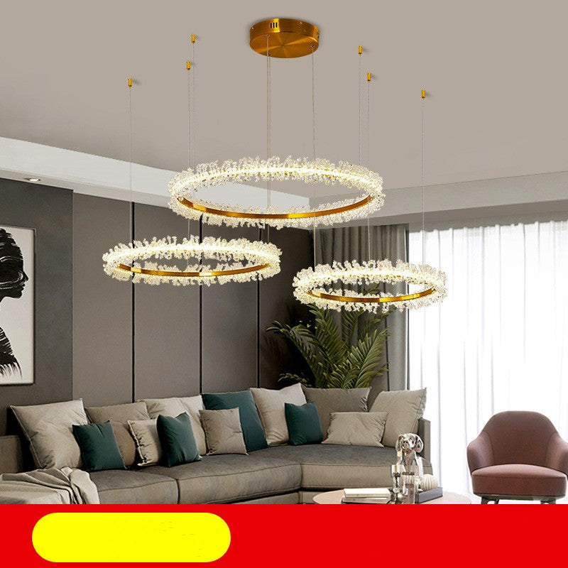 Modern Crystal Chandelier – Living Room Gold Electroplated Creative Light
