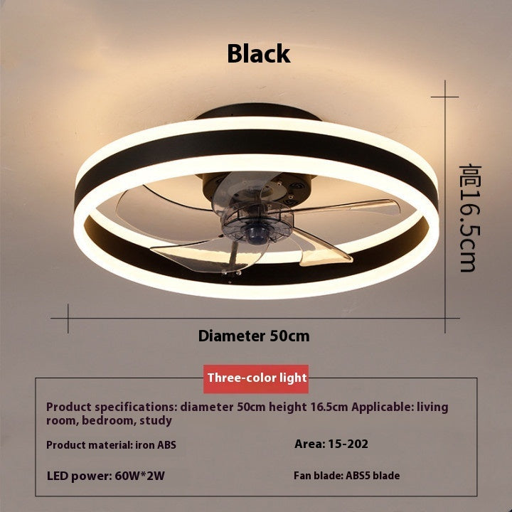 Invisible LED Ceiling Fan Light Bedroom Living Room Modern Ceiling Lamp With Fan