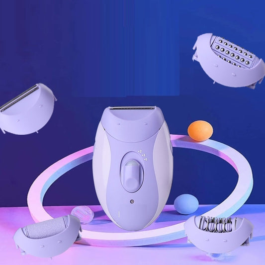 Women’s 4-in-1 Body Shaver and Foot Grinder Kit Electric Hair Removal and Pedicure Care Set